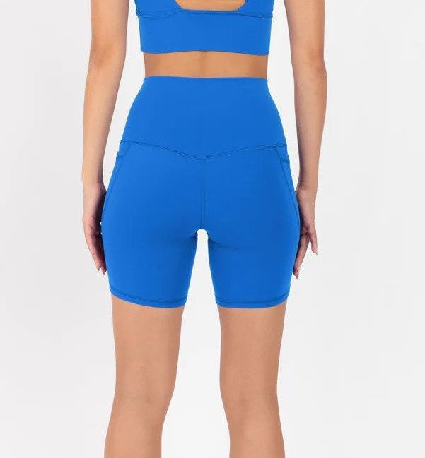 Biker Short in Azure