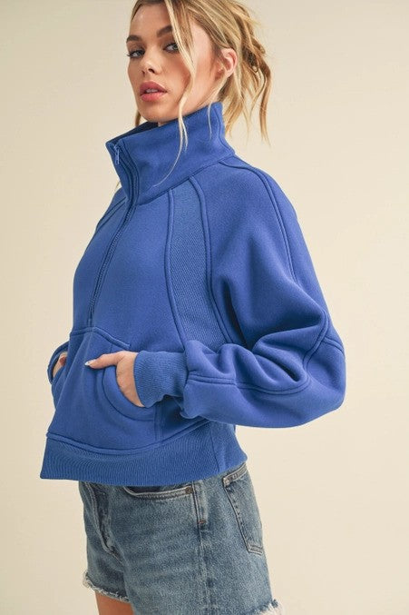 Cobalt Half Zip Sweater