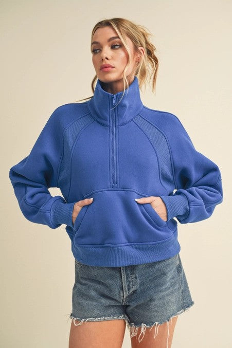 Cobalt Half Zip Sweater