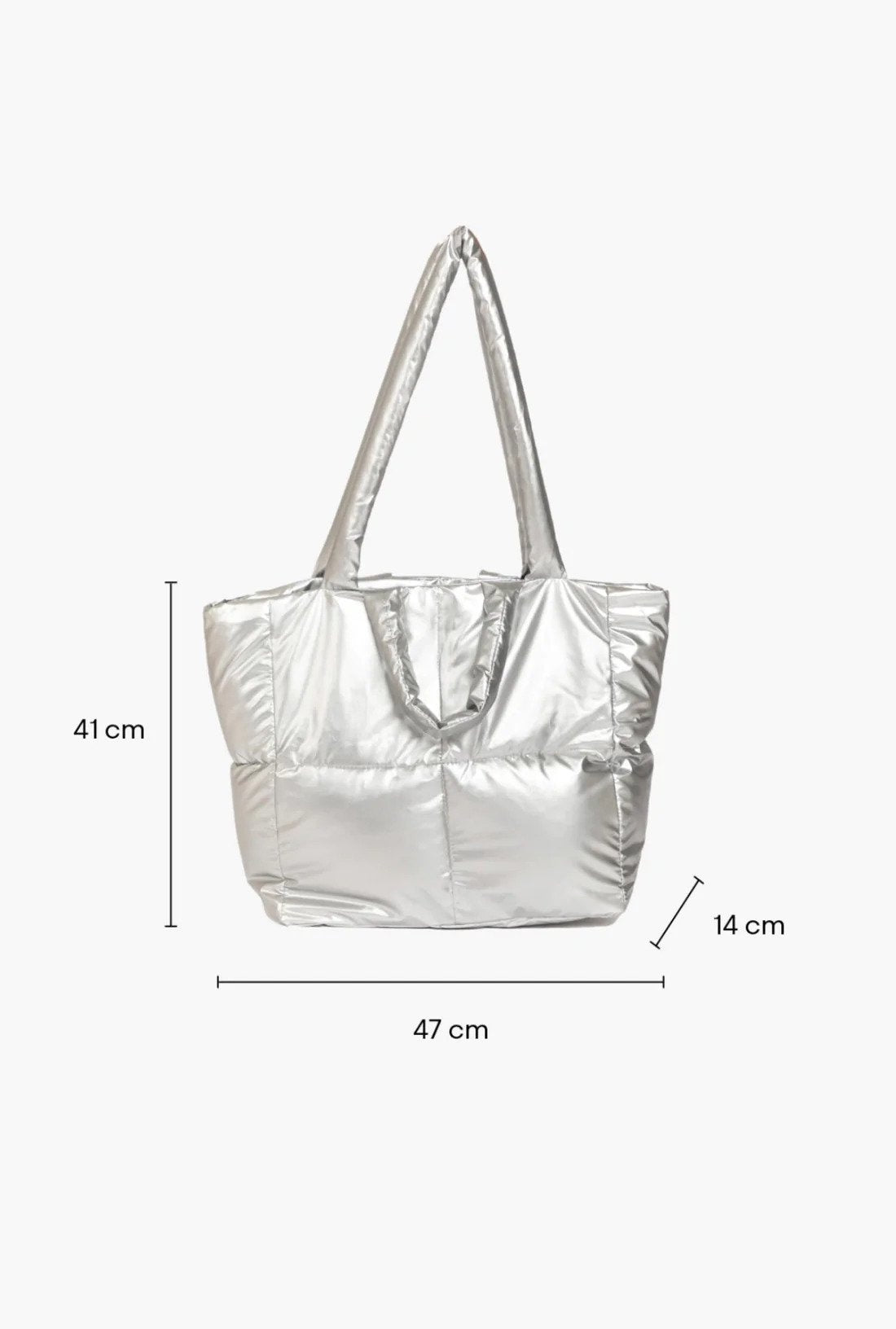 Silver Puffer Tote